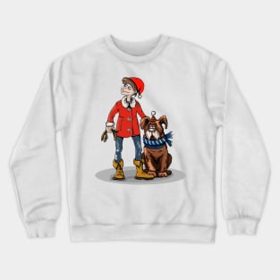 Christmas Dog Holiday Fun Funny Dog Lover Crewneck Sweatshirt